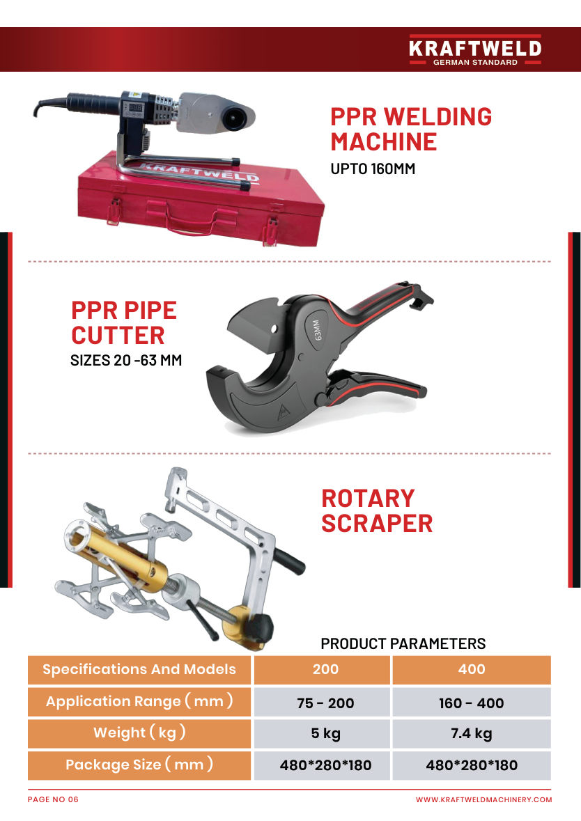PPR Welding & Preparation Tools from KRAFTWELD catalog